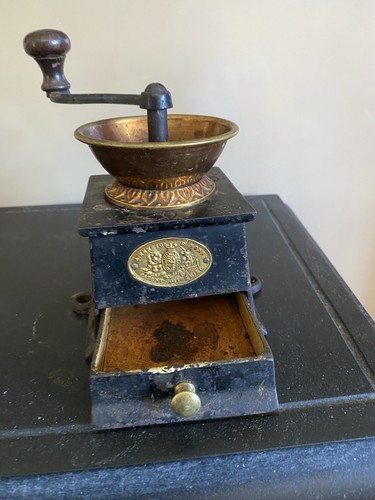 Antique cast iron coffee - , mill