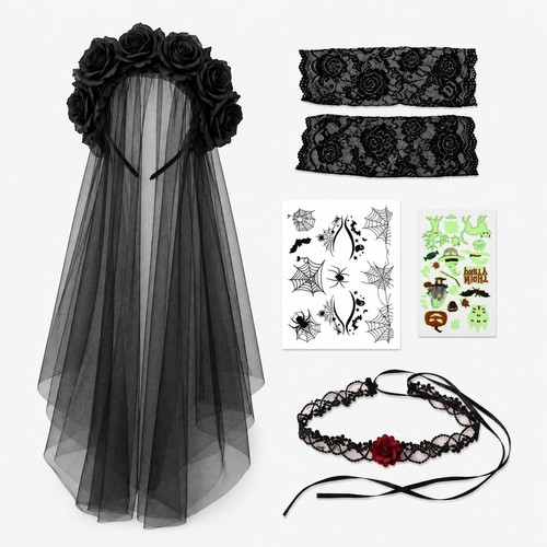 Gothic rose floral headband - floral,