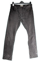 Mens Uniqlo Jeans Gents Grey Skinny Leg Fine Cord Jeans  UK Size 31 /34 'N47
