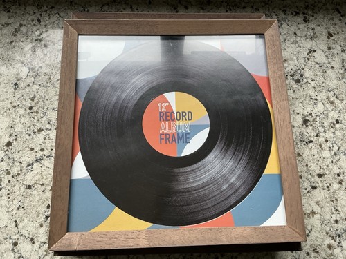 Brown vinyl record frame - 12",