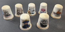 Ceramic Thimbles Sea theme Collectors Job Lot Bundle X 7