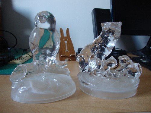 Crystal glass figurines - 2,