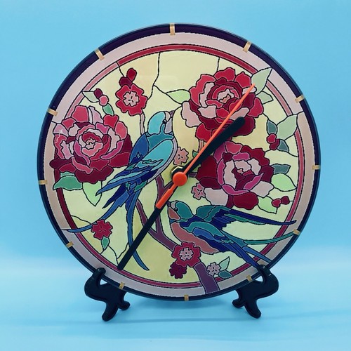 20cm blue birdsstain - 20cm, glass