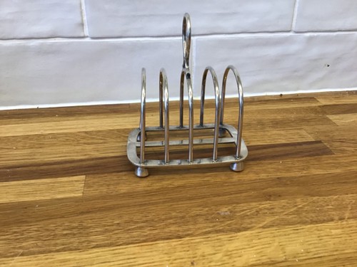 Antique silver plated toast - an,