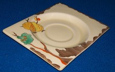 CLARICE CLIFF SAUCER THE BIARRITZ PASSION FRUIT WILKINSON