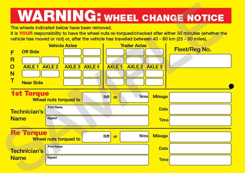 Wheel security torque - wheel,