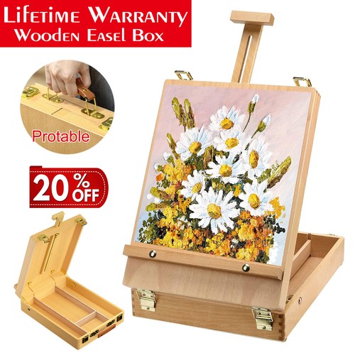 Painting wooden table - wooden, easel