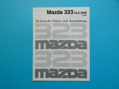Brochure mazda 323 - -,