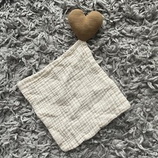 H&M CREAM HEART COMFORTER SOFT TOY BLANKIE blanket h&m mustard & cream dou