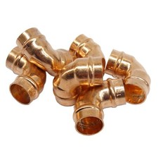 15mm Solder Ring Elbows (90 Degree Bends) Pre-Soldered Capillary Copper Fittings