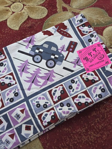 Kids car print - single, bed