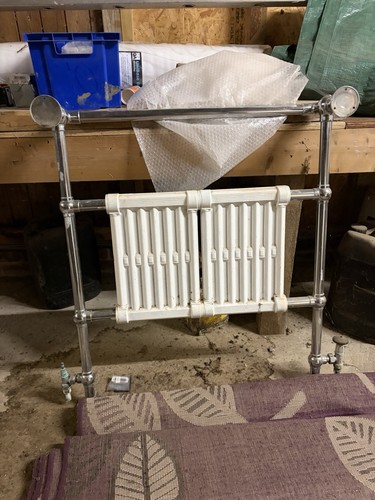 Vintage chrome towel rail and - chrome,