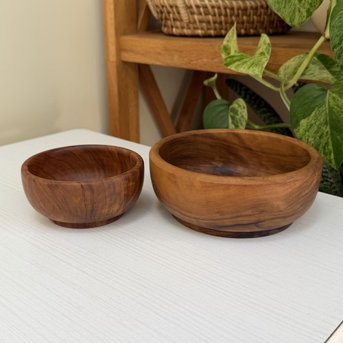 Vintage wooden bowls set 2 - vintage, of
