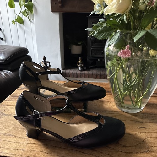 Hotter black leather - black,