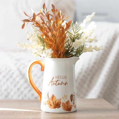 Hello autumn flower jug vase - autumn,