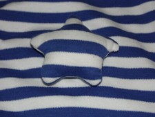 Mothercare star comforter soft toy blue stripe blankie grey