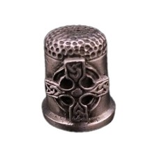 Pewter Celtic Cross Thimble Made In England.