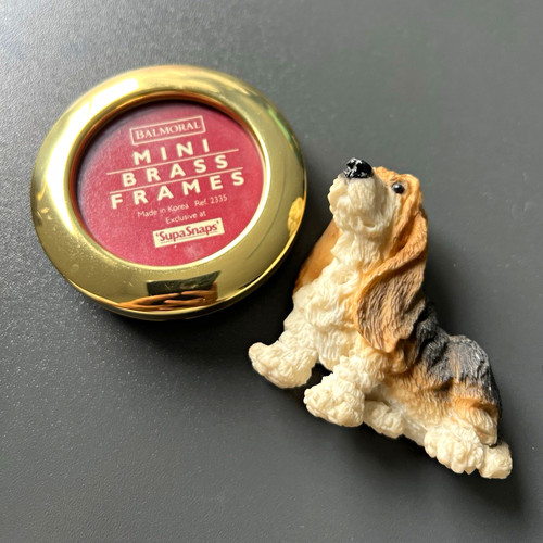 Mini painted resin spaniel - spaniel, dog