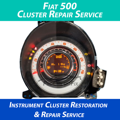 Fiat 500 instrument - fiat, cluster