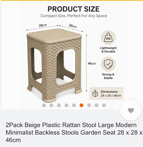 Pack beige plastic rattan - plastic,