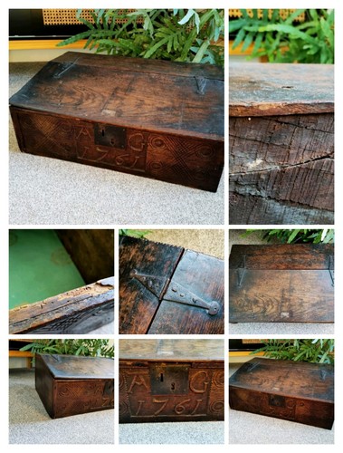 Antique oak bible box - antique,