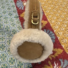 UGG suede chestnut and cream