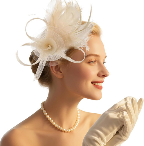 Cream fascinators champagne - cream,