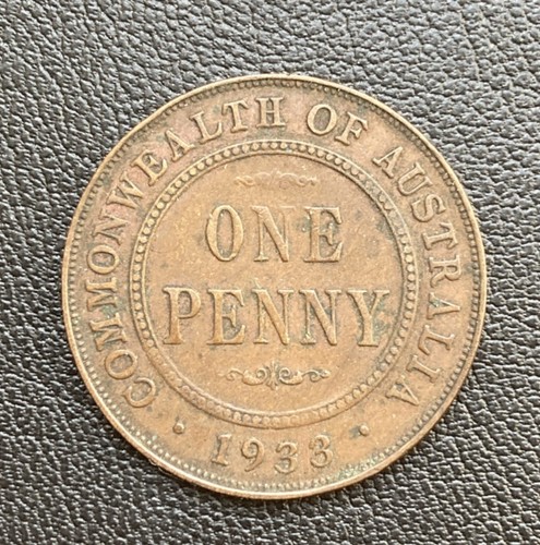 1933 australia one penny coin - australia,