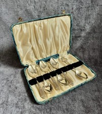 Vintage Set of Silver Teaspoons including 1937 Commemorative Coronation Spoon 