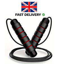 Red Skipping Rope Adjustable Adult Jump Rope Gym Fitness Exercise Training