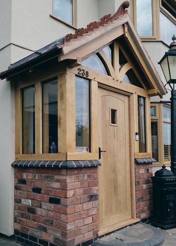 Oak framed porch - framed,