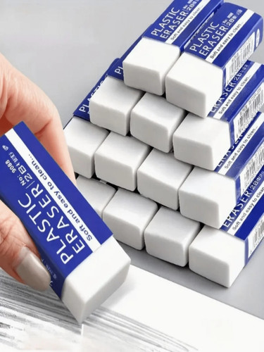12pcs pencil erasers white - 12pcs,