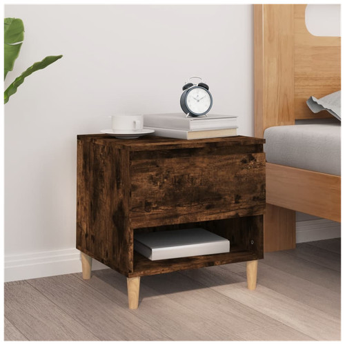 Bedside table smoked oak - bedside,