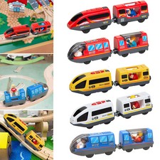Electric Large Classic Train Set Rail Track Carriages Kids Vehicle Toy Gifts