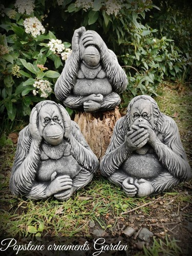 Set wise monkeys statues - 3,