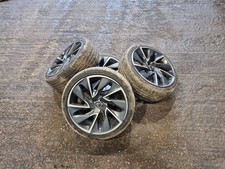 Citroen DS4 Alloy Wheel & Tyre X4 Pair 225/40ZR19 XL 4-Stud 2013 OEM 9673705977