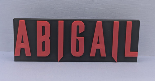 Abigail printed logo for - 3d,