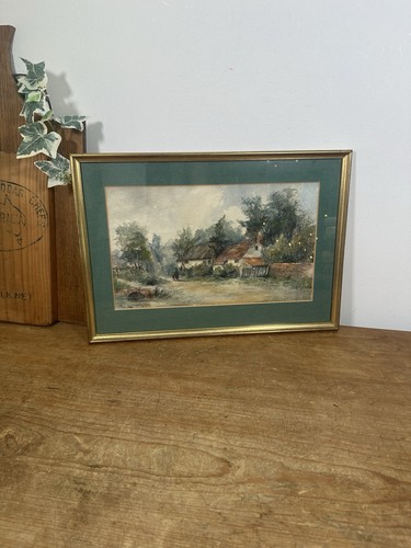 Antique landscape watercolour - antique,