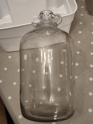 Vintage large glass demijohn - vintage,