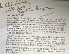 PETER BYRNE CARRY ON CABBY BLAKES 7  DIXON OF AUTOGRAPH Signed POW#99