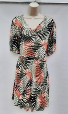 TUNIC DRESS,SMOCK,PALM LEAF