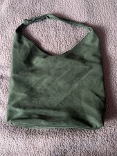 Olive Green Faux Suede Hobo