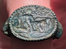 Roman Bronze Ring with Erotic