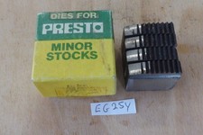 PRESTO set of 4 dies for minor stock BSP & NPT see listing for sizes N.O.S boxed
