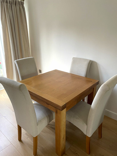 Solid oak extending - oak, dining