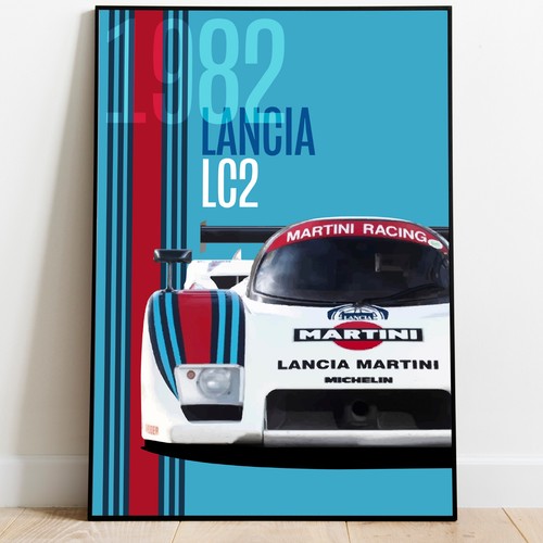 1982 lancia lc2 graphic - lc2, poster