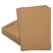 20 Pieces Corrugated Cardboard Sheets, Large Kraft Board, Thickned Cardboard Pap