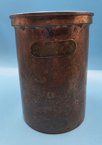 Vintage copper cook - cook's, caddy