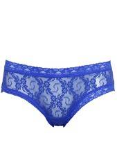 Ex La Senza blue all over lace cheeky hipster knickers Size M