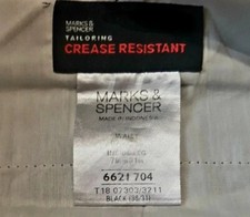 Men's Trousers | Marks and Spencer | Business Trousers | Black | UK |28in|97cm